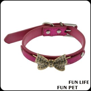 Collar with bowtie for pet fashion cute female dog cat collar