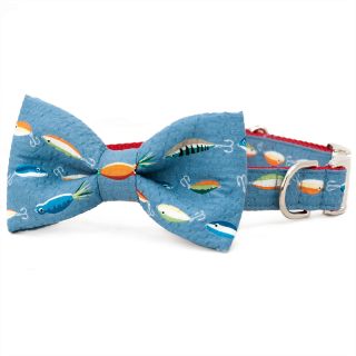 Wholesale custom logo OEM Cotton Flower Bow Tie pet Cat Dog Collar